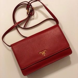 Prada Saffiano Wallet Crossbody